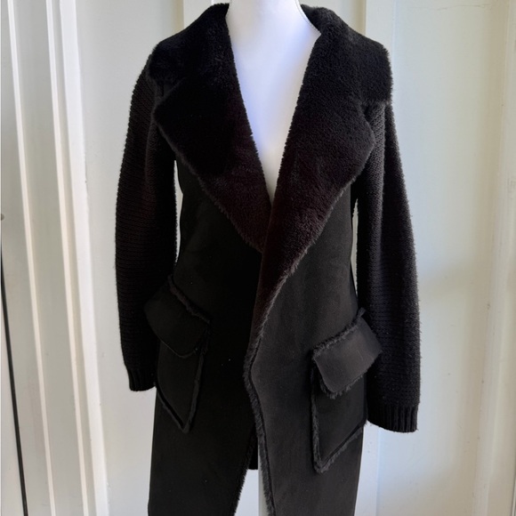 Love Token Jackets & Blazers - Love Token Black Long Coat